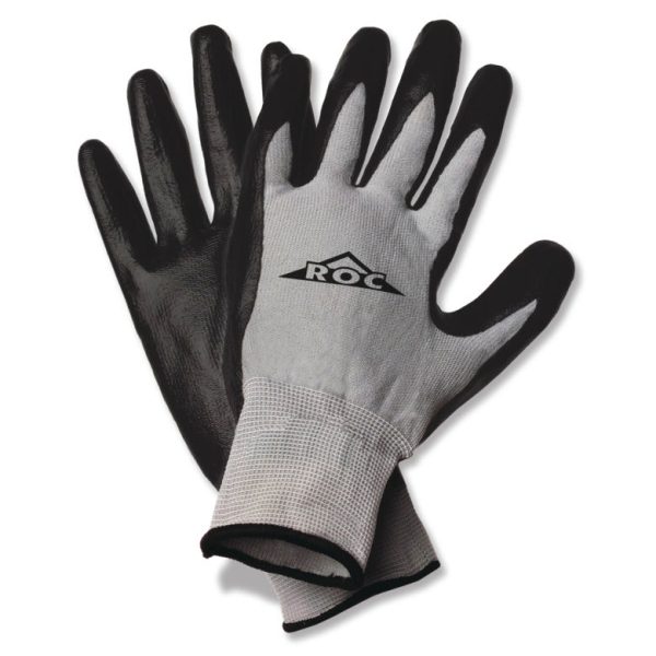 Black Nitrile-Dipped Gloves Medium - Gray Online - Image 2