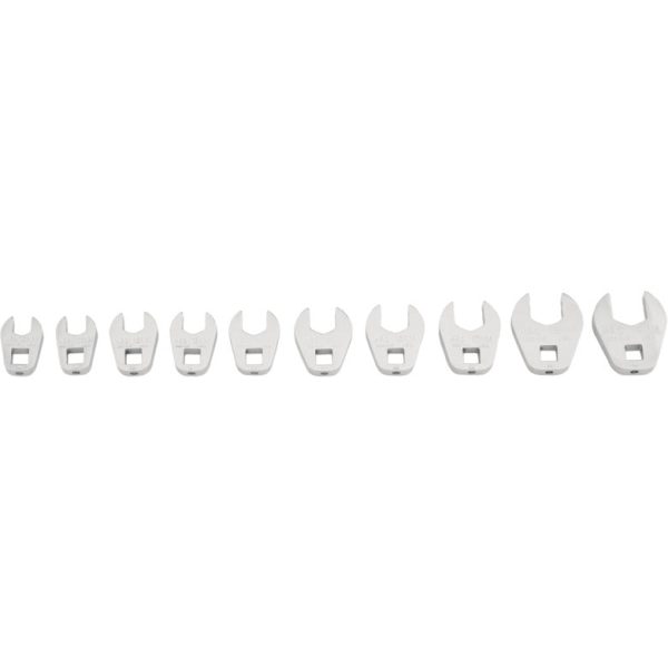 10-PC. 3 8” Drive Metric Open End Crowfoot Wrench Set Sale