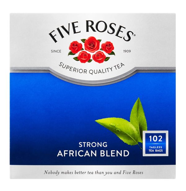 Five Roses Tea African Blend Strong Tea Bags (Pack Of 102 Bags) 250g Discount