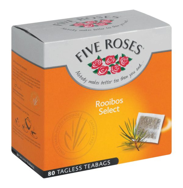 Five Roses Rooibos Tea Bags (Pack of 80 Bags) 160g Discount